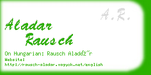aladar rausch business card